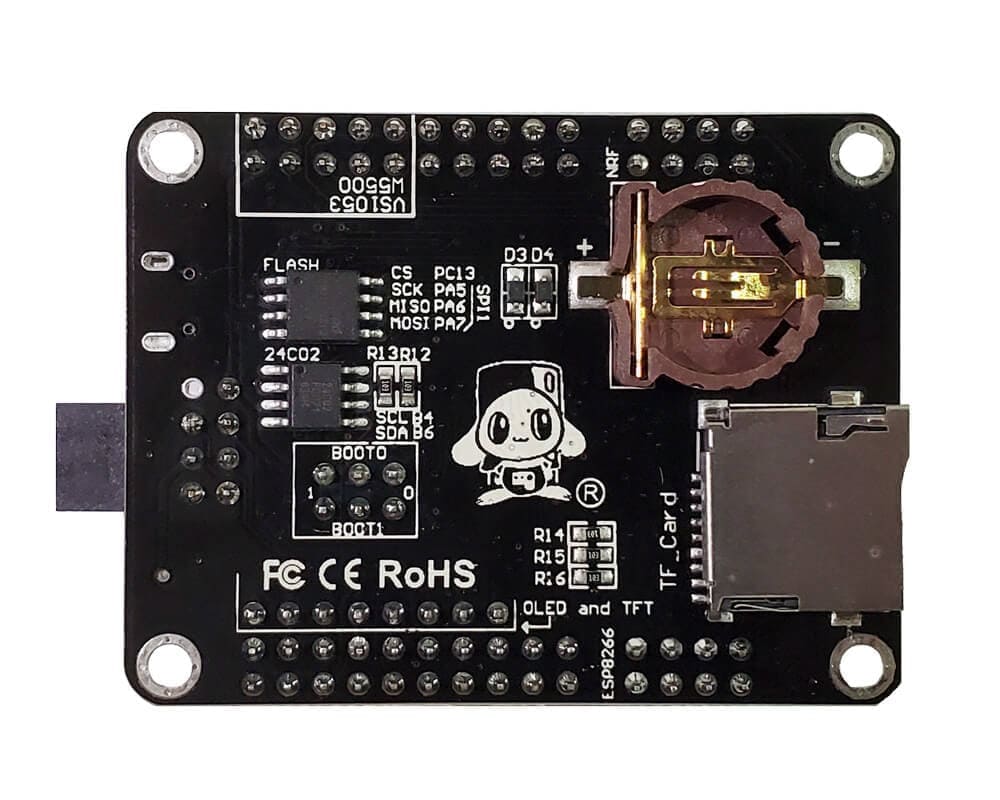 RTC button cell battery holder of SPACEBLOCK microcontroller board