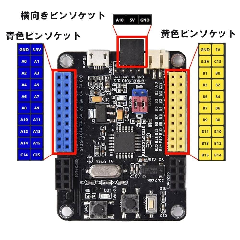 SPACEBLOCK microcontroller board and pin socket